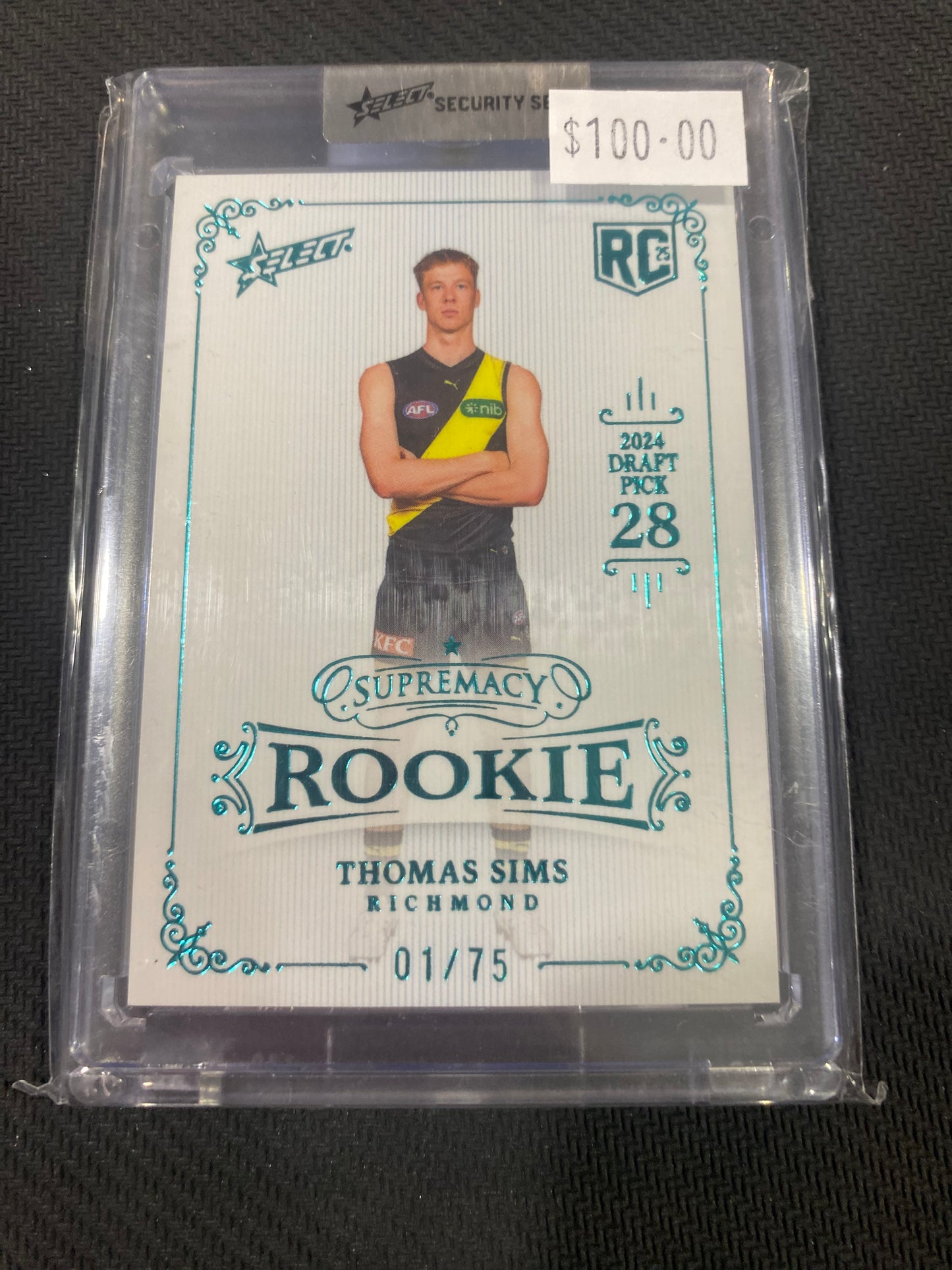 2025 AFL Select Supremacy Rookie - Thomas Sims - Rookie 01/75