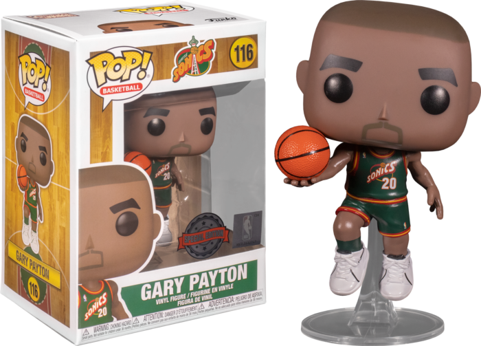 NBA Basketball - Gary Payton Seattle SuperSonics 1996 Away Jersey Pop! Vinyl Figure #116
