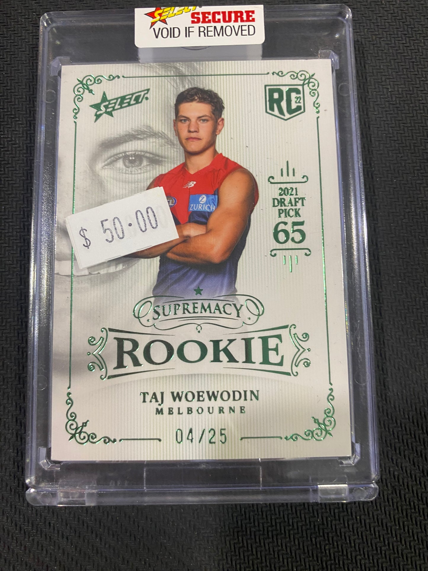 2022 AFL Select Supremacy Rookie - Taj Woewodin - Rookie 04/25