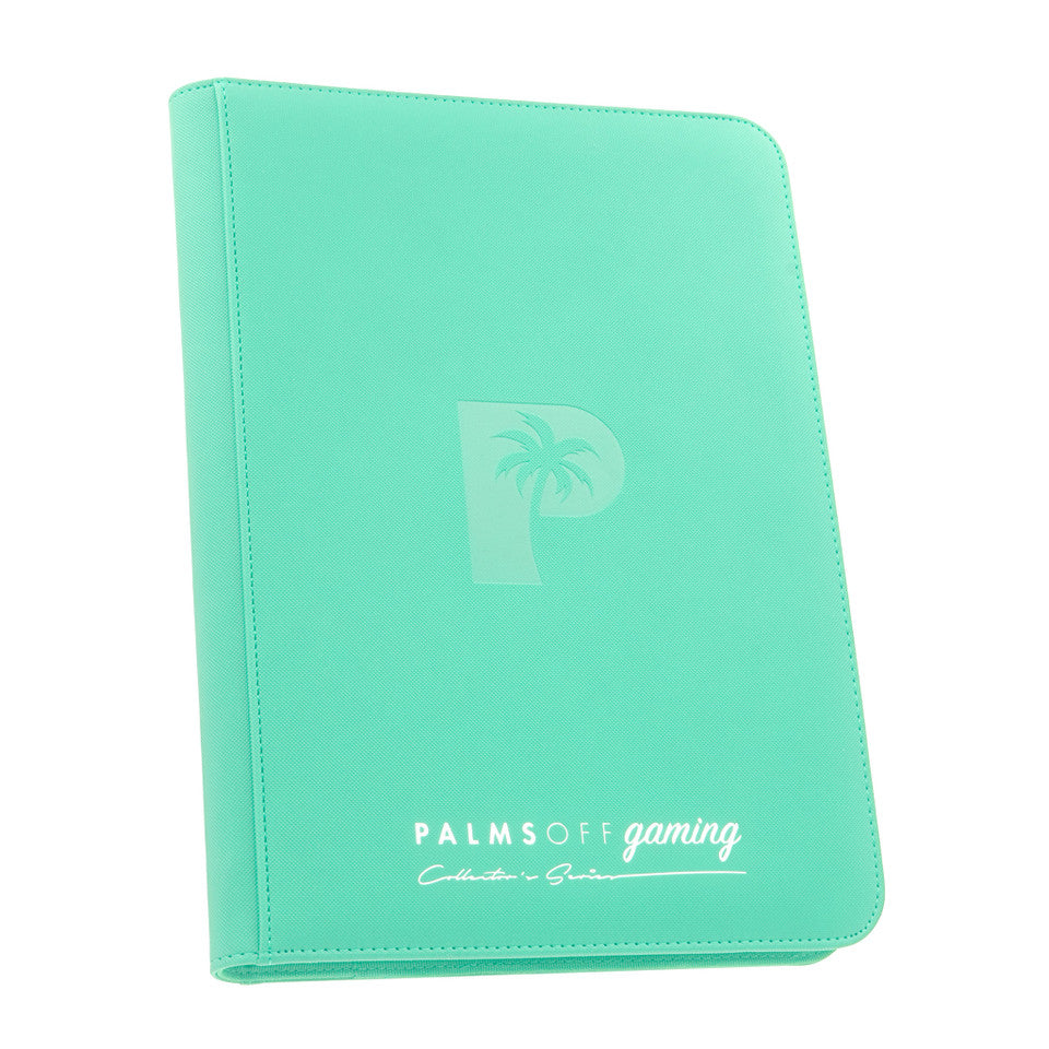 PALMS OFF Collector's Series 9 Pocket Zip Trading Card Binder - TURQUOISE