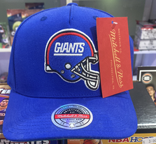 NFL Mitchell and Ness Giants Arch Helmet Blue Snapback cap