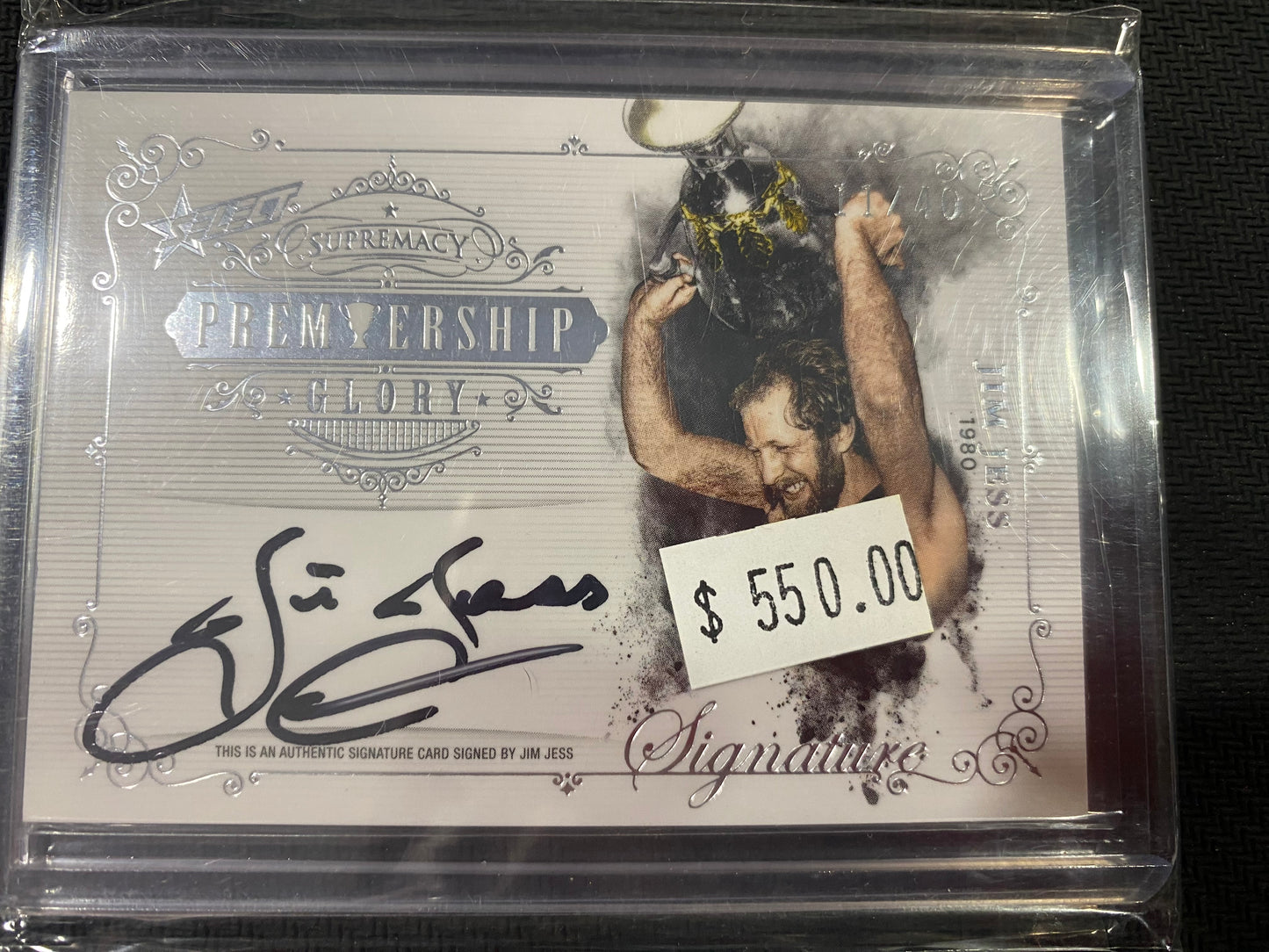 2019 AFL Select Supremacy- Jim Jess - Premiership Glory Signature 11/40