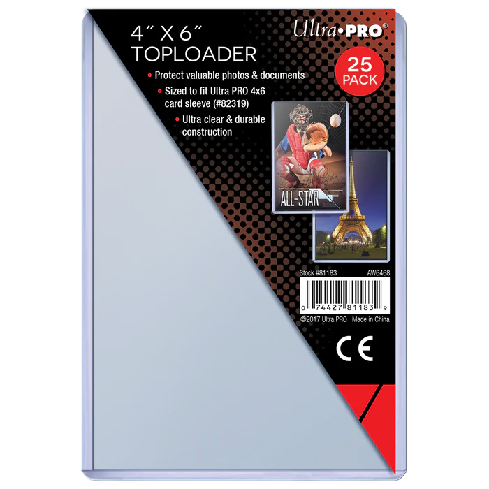 Ultra Pro - 4" x 6" Toploaders (25ct)
