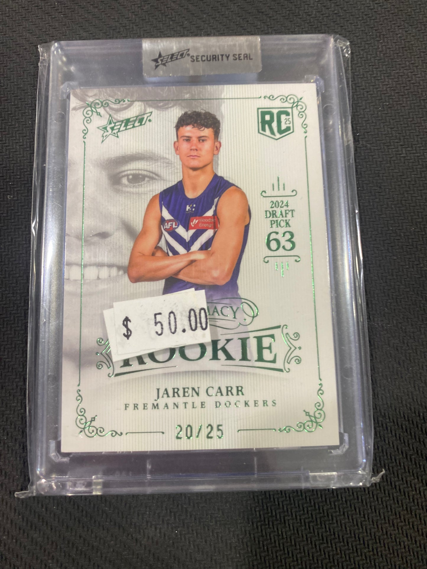 2025 AFL Select Supremacy Rookie - Jaren Carr - Rookie 20/25