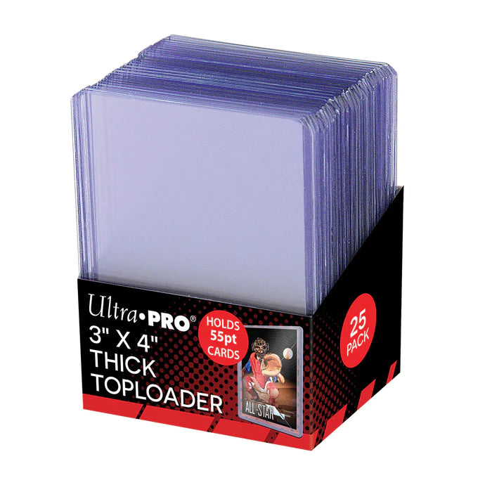3" x 4" Ultra Pro Clear 55pt Toploaders (25ct)