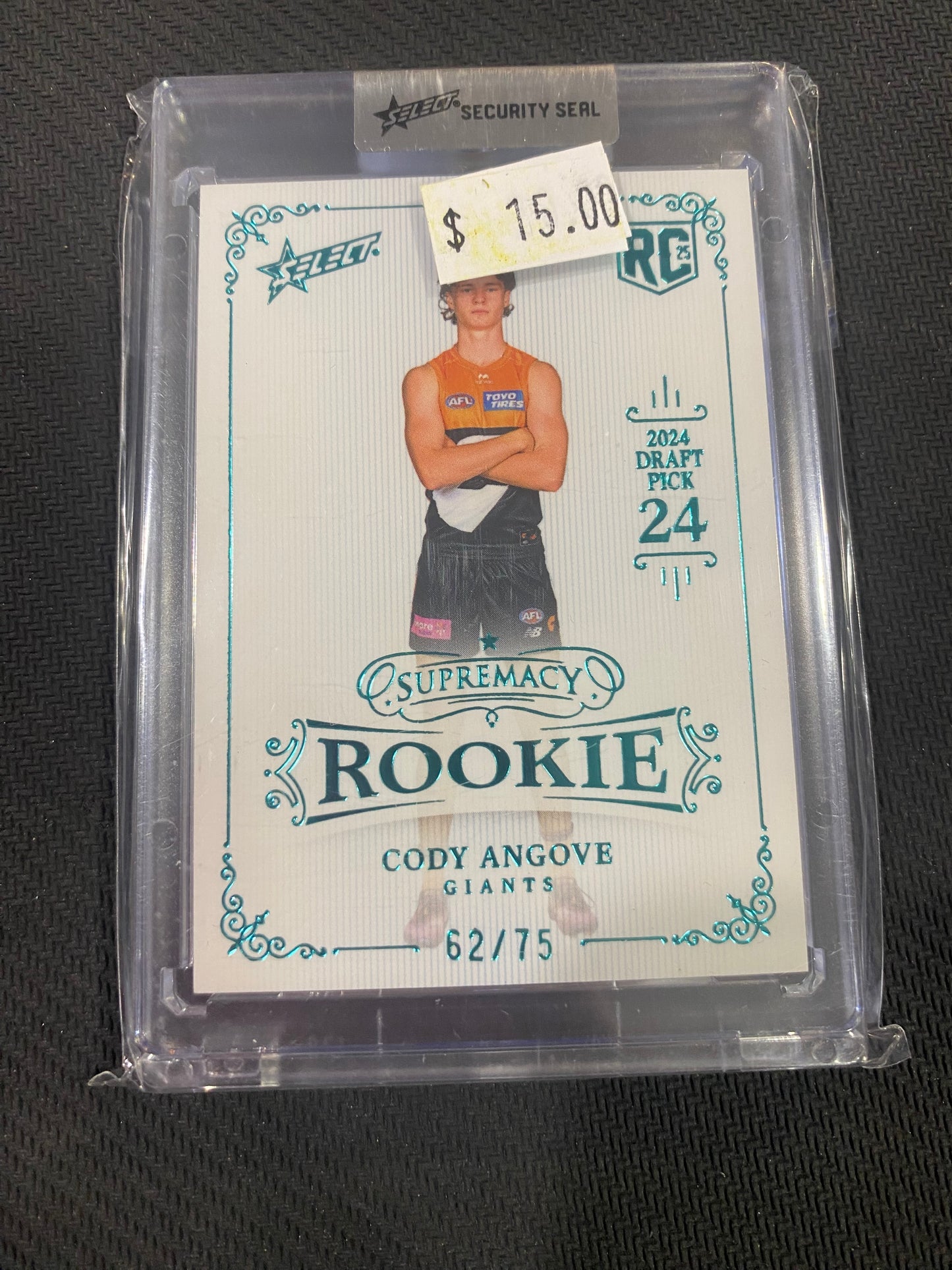 2025 AFL Select Supremacy Rookie - Cody Angove - Rookie 62/75