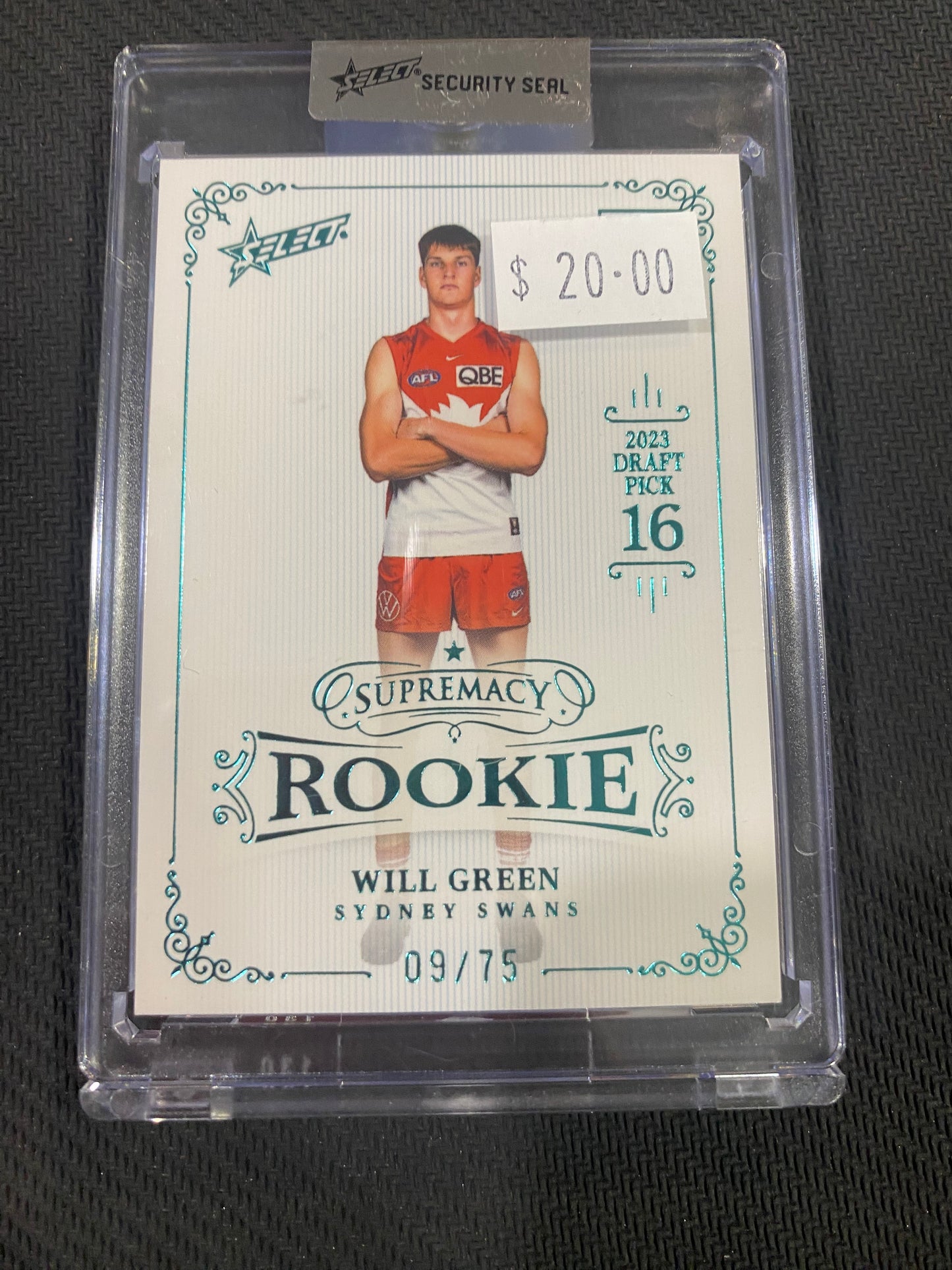 2024 AFL Select Supremacy Rookie - Will Green - Rookie 09/75