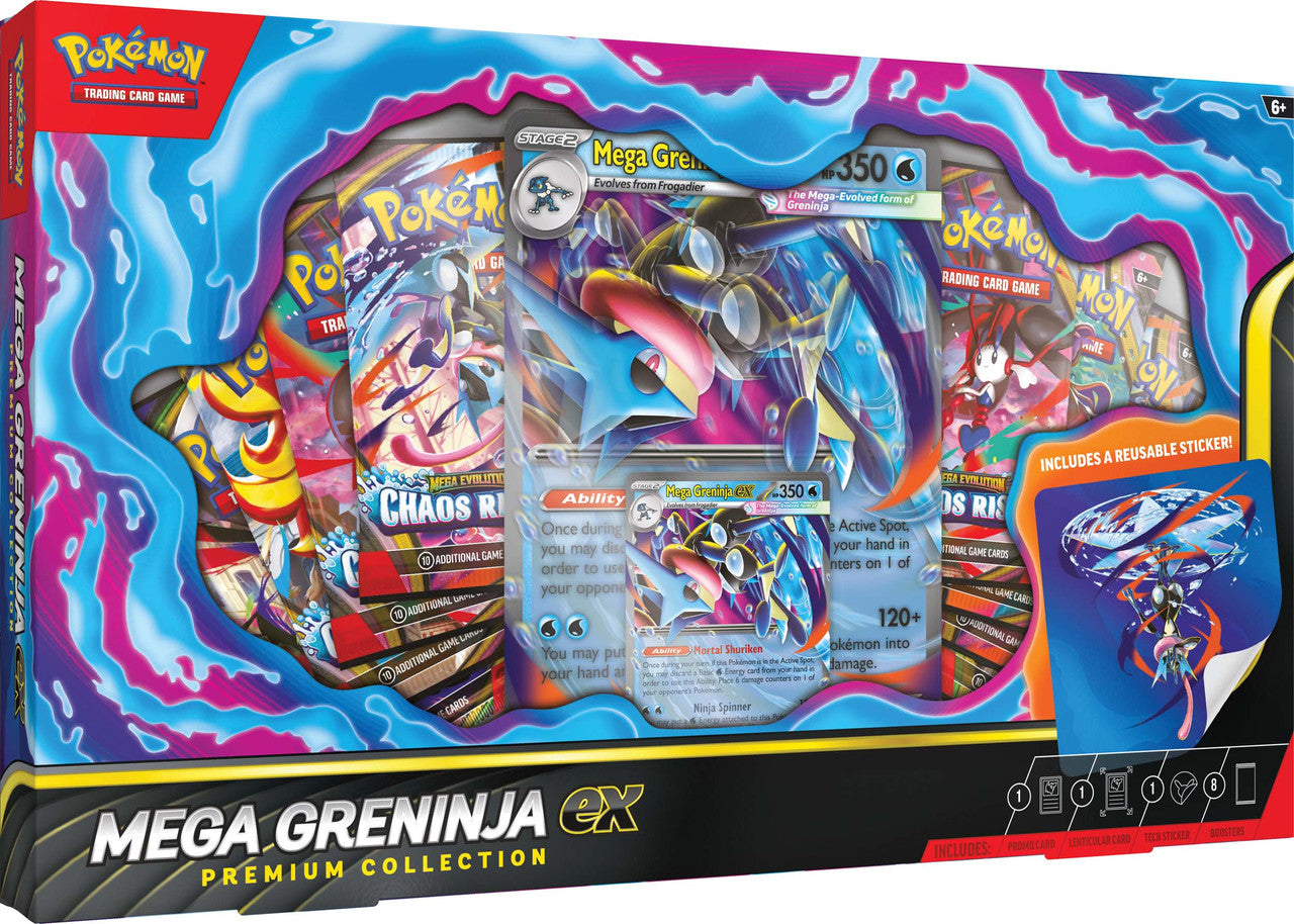 PRE-ORDER JULY - Pokemon TCG Mega Greninja Ex Premium Collection
