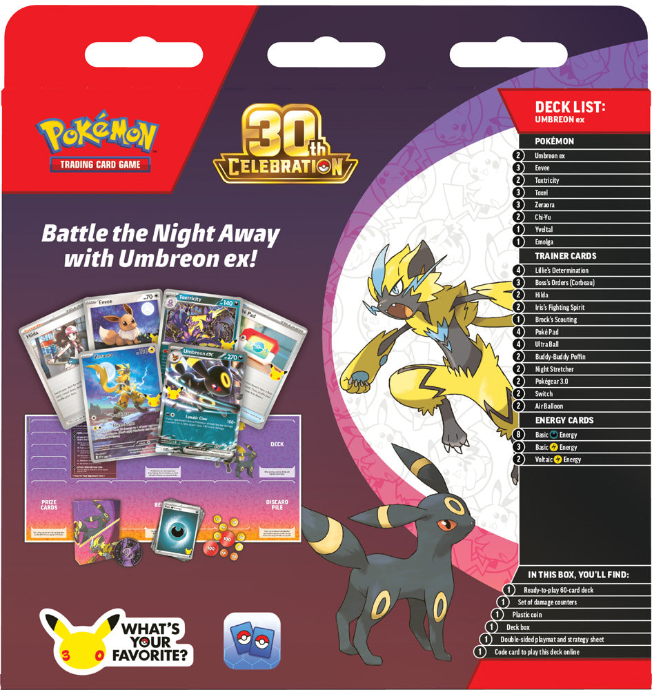 PRE-ORDER COMING SOON: Pokémon TCG: 30th Celebration Battle Deck— Espeon ex / Umbreon ex