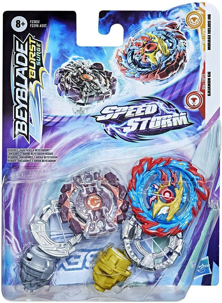 Beyblade Burst Surge SpeedStorm Duel Pack Gaianon G6 Mirage Helios H6 F2290