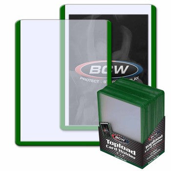 BCW 3" x 4" Toploader - Green Border (25 Ct.)