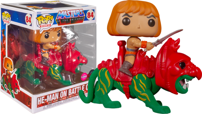 Funko Pop - Masters of the Universe - He-Man with Battle Cat Flocked Pop! Rides Vinyl Figure