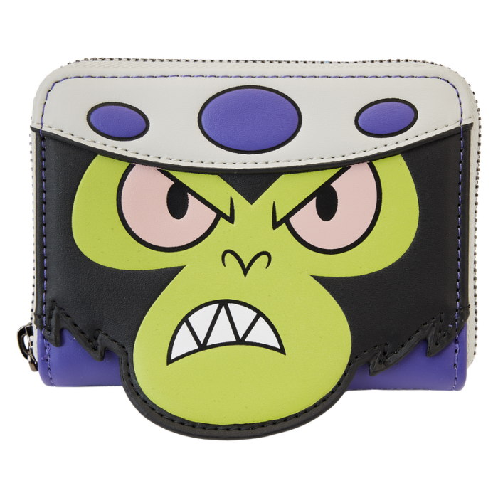 LOUNGEFLY - The Powerpuff Girls - Mojo Jojo Cosplay Glow in the Dark 4” Faux Leather Zip-Around Wallet