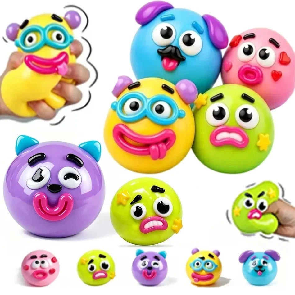 Smushers Squishys Novelty Smush Face Squeeze Soft Moldable Cute Slow Rise Toys (Assorted)