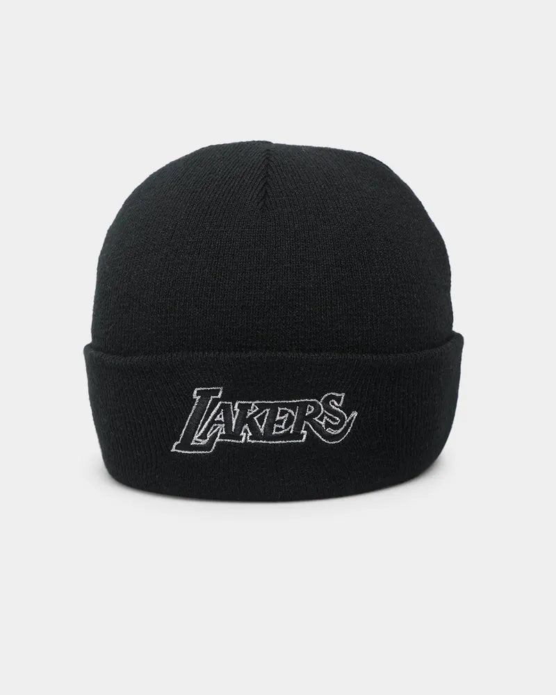 Los Angeles Lakers Metallic Logo Cuff Knit Beanie