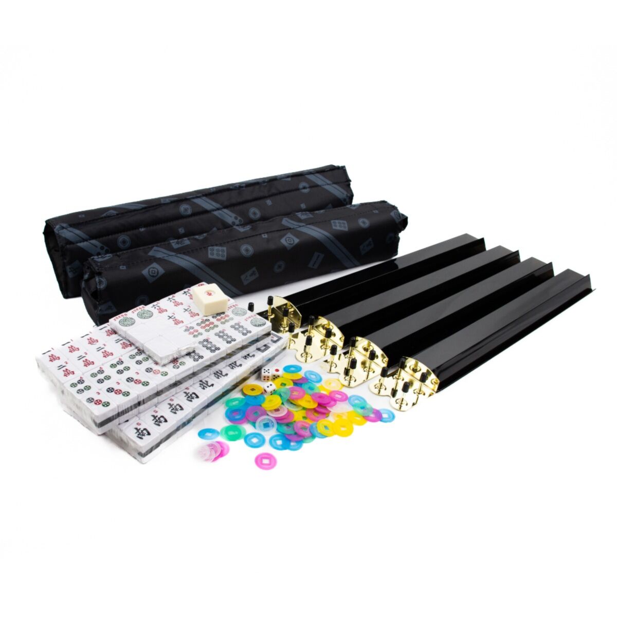 LPG Classics Mahjong Case - American Set w/ Black Tiles and Racks