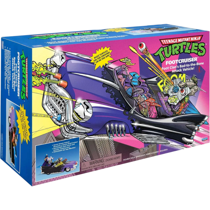 Teenage Mutant Ninja Turtles - Classic FootCruiser Retro Rotocast 4.5" Scale Action Figure Vehicle