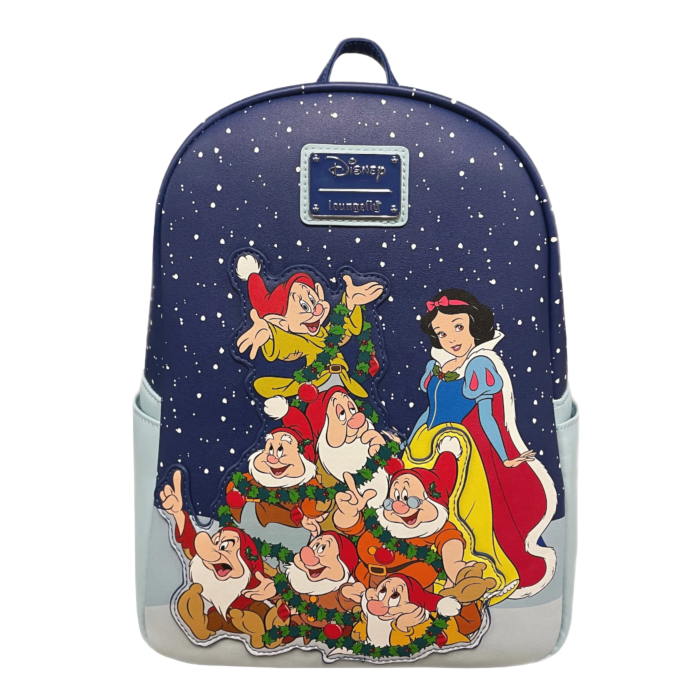Snow White and the Seven Dwarfs (1937) - Holiday 12” Faux Leather Mini Backpack