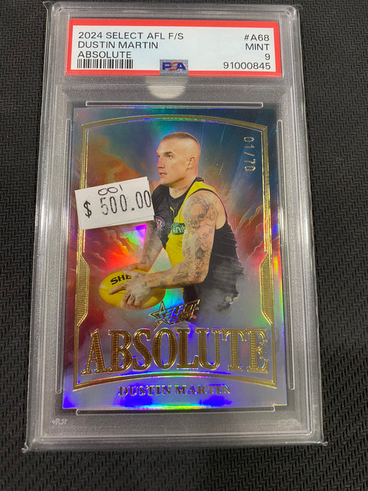 2024 AFL Select - Dustin Martin - PSA 9 - Absolute 01/70