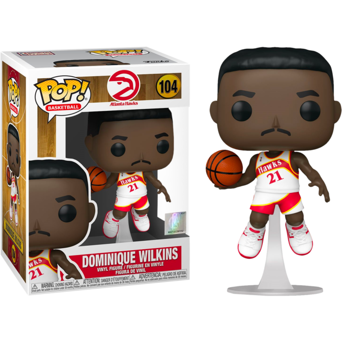 NBA Basketball - Dominique Wilkins Atlanta Hawks Pop! Vinyl Figure #104