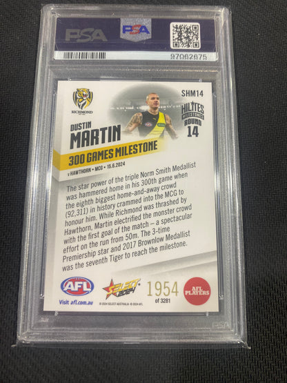2024 AFL Select - Dustin Martin - PSA 10 - Hilites Milestones 1954/3281