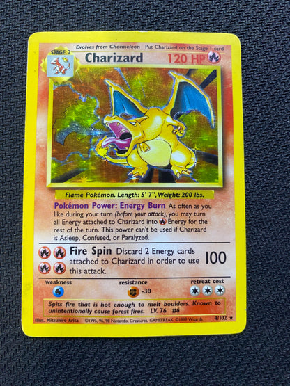 Charizard 4/102 - Base Set Unlimited - Holo Rare