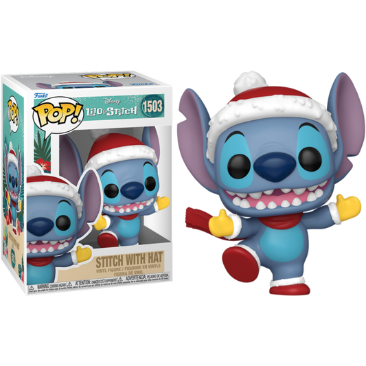 Lilo & Stitch: Holiday - Stitch with Santa Hat Pop! Vinyl Figure #1503
