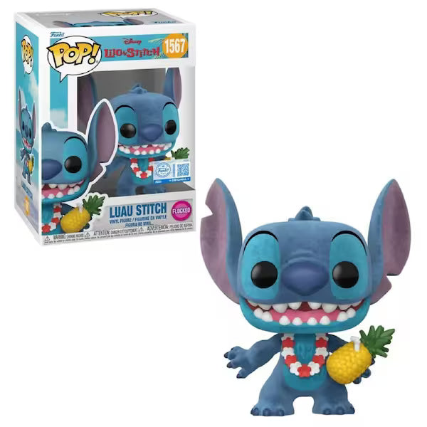 Funko Pop! Disney Lilo & Stitch Luau Stitch Flocked #1567 Vinyl Figure