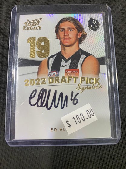 2023 AFL Select Legacy - Ed Allen - Draft Pick Signature Gold 89/90