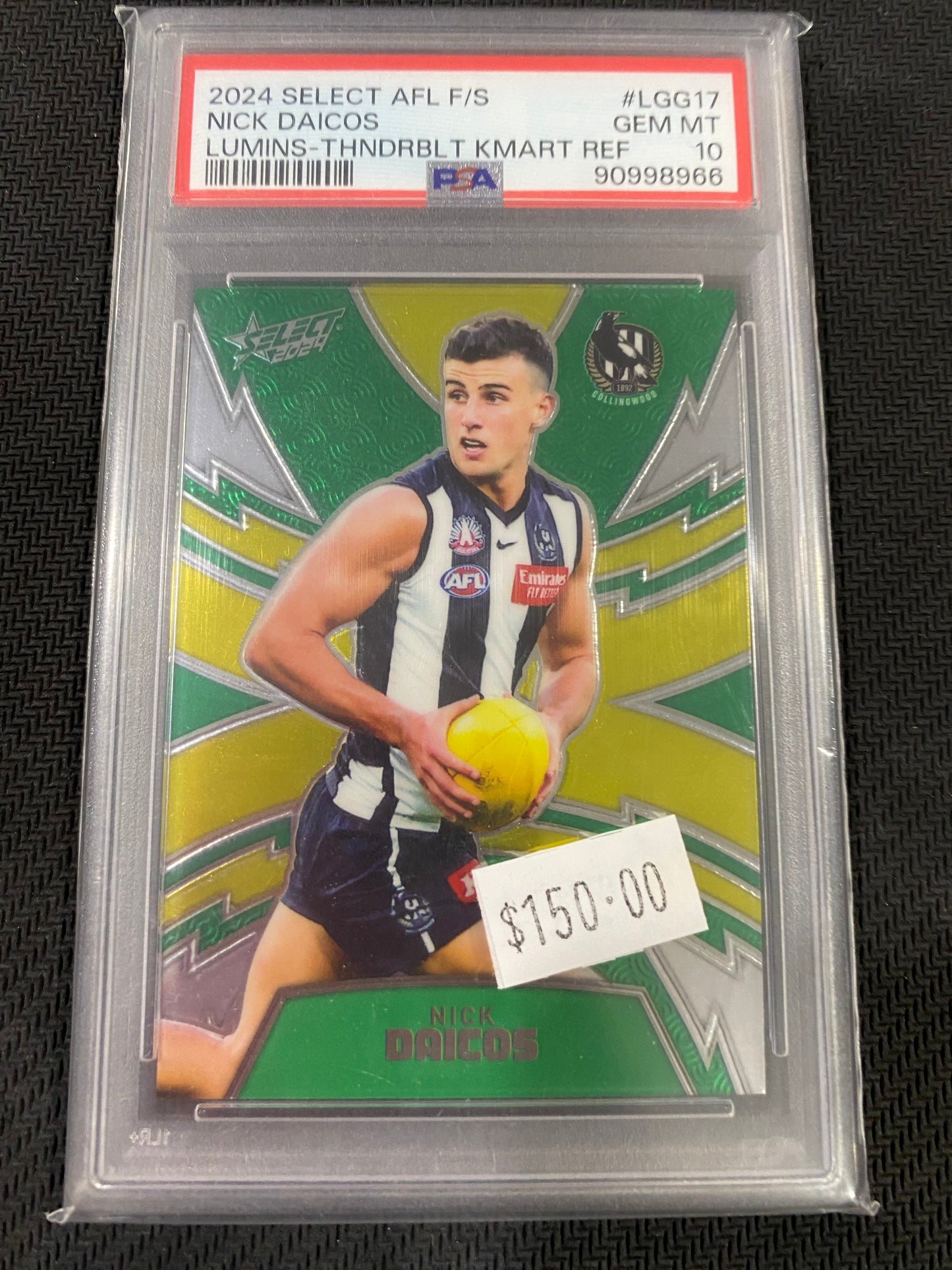 2024 AFL Select - Nick Daicos - PSA 10 - Luminous Thunderbolt Kmart Exclusive