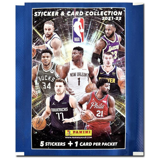 2021-22 Panini NBA STICKER & CARD COLLECTION single pack.