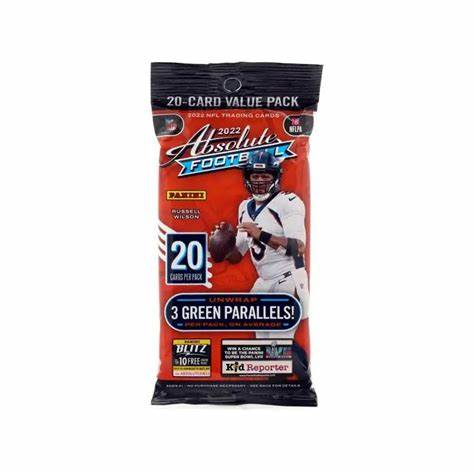 2022 Panini Absolute Football Jumbo Value Pack (20 CARDS)