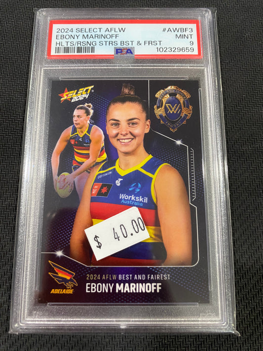 2024 AFLW Select - Ebony Marinoff - PSA 9 - Hilites/Rising Stars & Best and Fairest 14/116