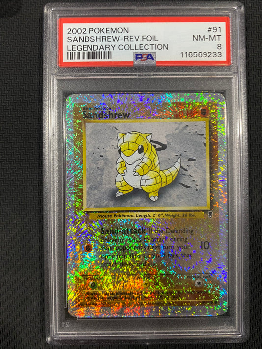 Sandshrew 91/110 PSA 8 - Lengendary Collection - Reverse Holo