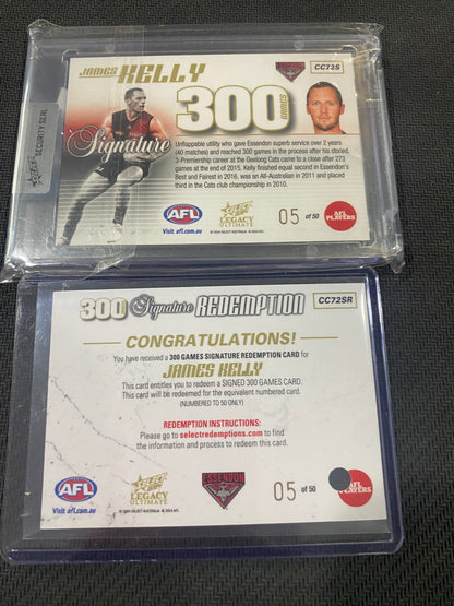2024 AFL Select - James Kelly - 300 Games Signature 05/50