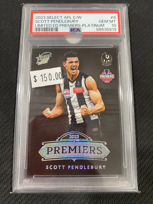 2023 AFL Select - Scott Pendlebury - PSA 10 - Limited Edition Premiers Platinum 150/200