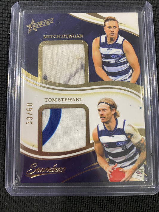 2025 AFL Select Seamless - Mitch Duncan & Tom Stewart - Duel Player Worn Patch 33/60