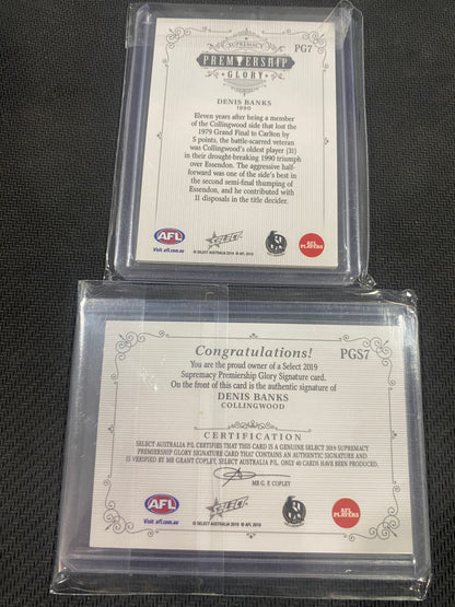 2019 AFL Select Supremacy - Bundle - Denis Banks - Premiership Glory Insert 11/40 & Premiership Glory Signature 37/40