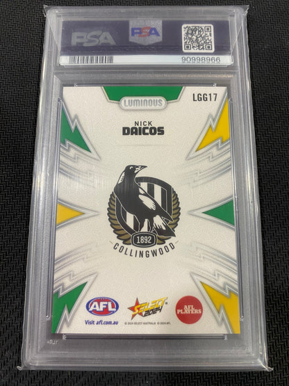 2024 AFL Select - Nick Daicos - PSA 10 - Luminous Thunderbolt Kmart Exclusive