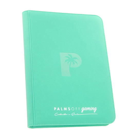 PALMS OFF Collector's Series 9 Pocket Zip Trading Card Binder - TURQUOISE