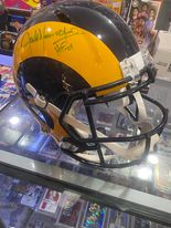 Jack Youngblood LA Rams signed replica helmet schwarts COA (HOF inscription)