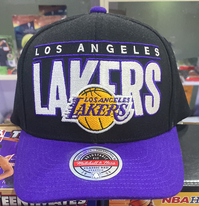 Mitchell & Ness - Los Angeles Lakers Mitchell & Ness Logo Adjustable Central Snapback Hat