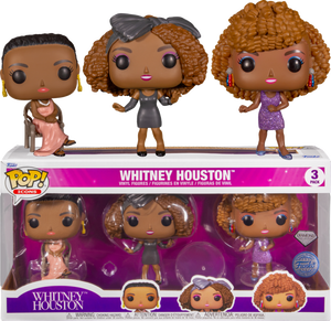Funko Pop! Whitney Houston - Whitney Houston Diamond Glitter Pop! Vinyl Figure 3-Pack