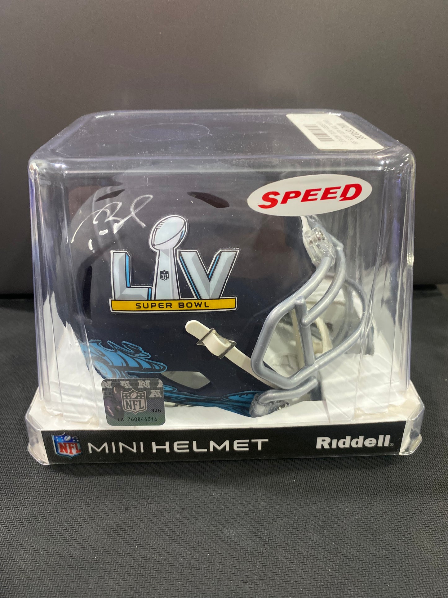 Tom Brady Tampa Bay Buccaneers Autographed Riddell Super Bowl LV Speed Mini Helmet - Fanatics Authentication