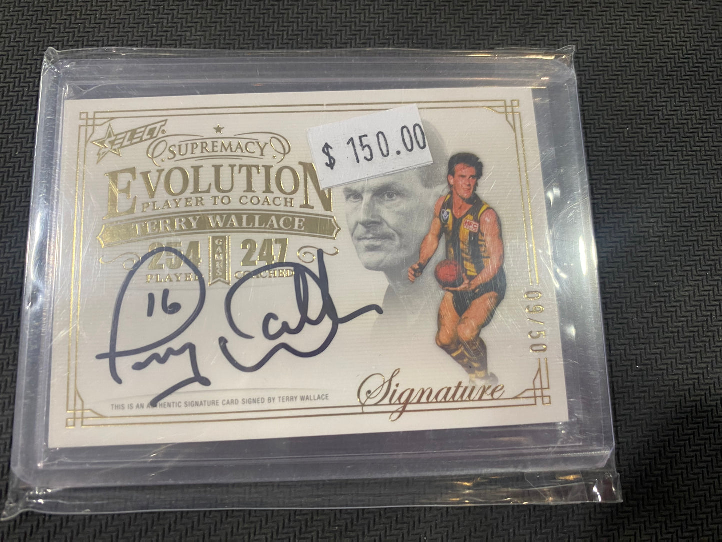 2024 AFL Select Supremacy - Terry Wallace - Evolution Player to Coach Signature 09/50