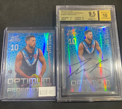 2022 AFL Select Optimum - Travis Boak - BGS 9.5 - 10 Autograph - Optimum Signature 16/50