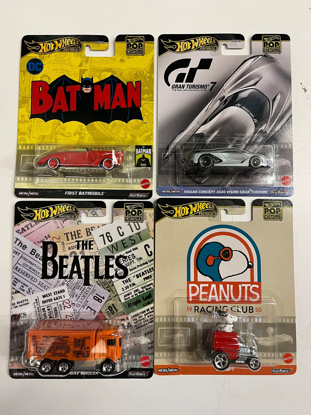 Complete 4 Car Set Case B * 2024 Hot Wheels Pop Culture Case B Batman Beatles