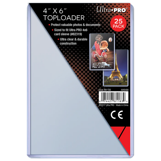 Ultra Pro - 4" x 6" Toploaders (25ct)