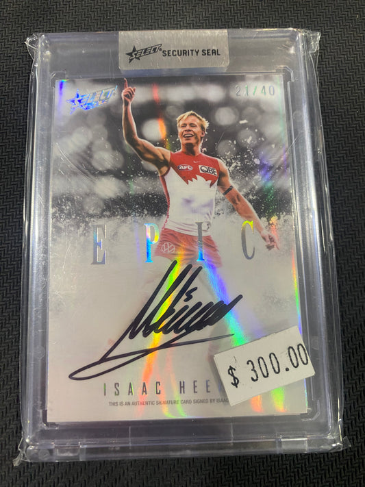 2025 AFL Select - Isaac Heeney - Black Epic signature 21/40