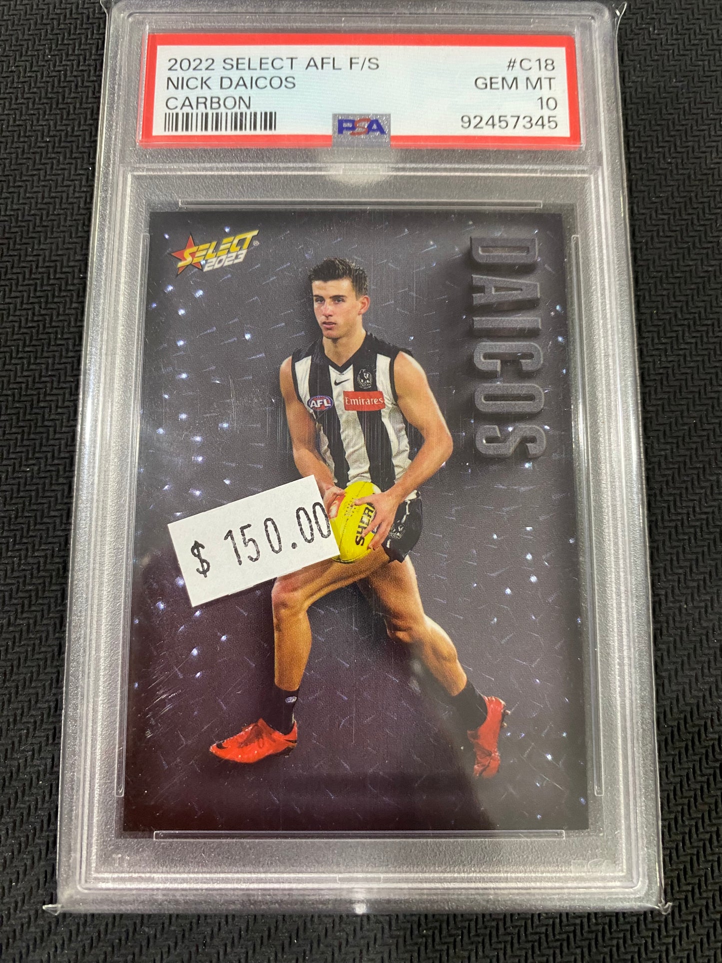 2022 AFL Select - Nick Daicos - PSA 10 - Carbon 181/195